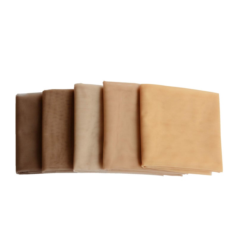 YANTAISIYU 1 Yard Swiss Lace Net for Wig and Wig Caps Making Lace Wigs Material or Lace Closure Hair Net (Light Brown) - Image 3